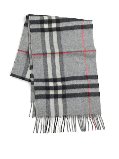 burberry cashmere scarf light grey|authentic burberry cashmere scarf.